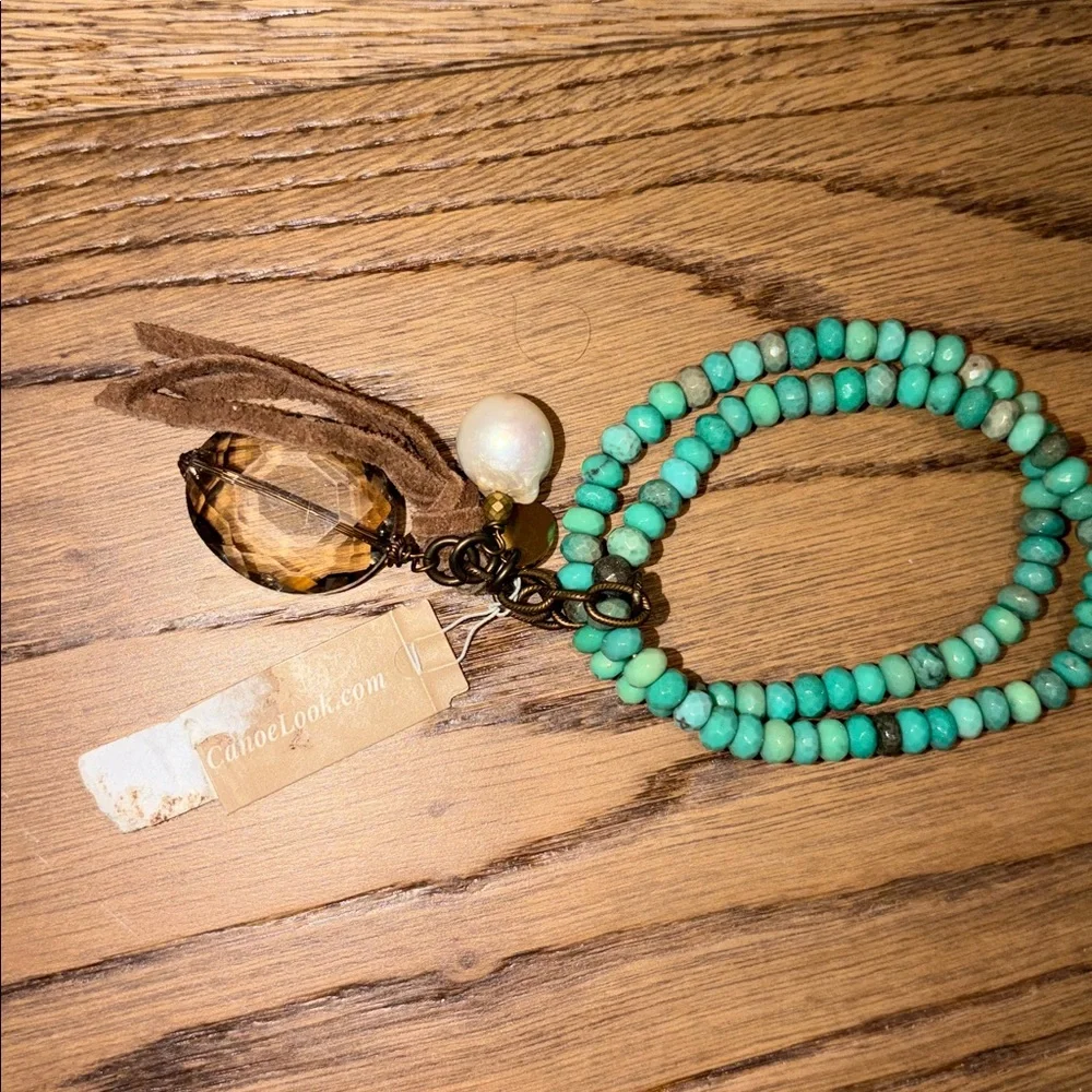NWT! CANOE - three strand, Peruvian opal bracelet - Picture 8 of 8